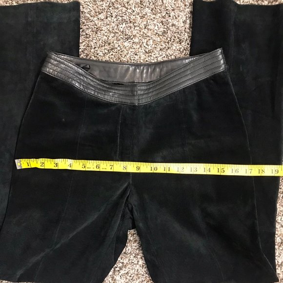 Wilsons Leather x Venus Williams Black 100% Genuine Leather Y2K Straight Pants - Picture 13 of 14